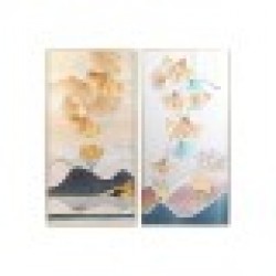 Картина DKD Home Decor Лист на растение (80 x 3 x 160 cm) (2 броя) - Картини, Плакати, Пъзели