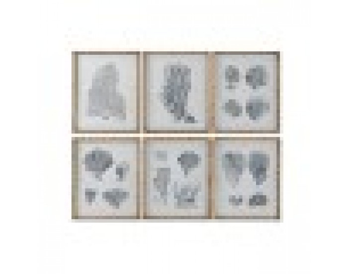 Картина Home ESPRIT Сив Средиземноморско 50 x 3 x 60 cm (6 броя)