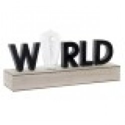Luminous Decoration DKD Home Decor World Черен MDF LED (34 x 8 x 16 cm) - Настолни лампи