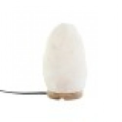 Настолна лампа DKD Home Decor Бял Сол Aкациево дърво 15 W 220 V 12 x 9 x 20 cm - Настолни лампи