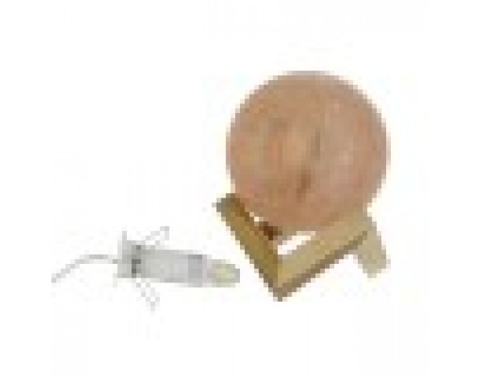 Настолна лампа DKD Home Decor Кафяв Розов Сол Aкациево дърво 15 W 220 V 15 x 15 x 20 cm