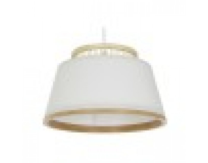 Полилей DKD Home Decor Бял Кафяв Естествен Бамбук 50 W 30 x 30 x 20 cm