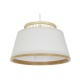 Полилей DKD Home Decor Бял Кафяв Естествен Бамбук 50 W 30 x 30 x 20 cm