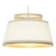 Полилей DKD Home Decor Бял Кафяв Естествен Бамбук 50 W 30 x 30 x 20 cm