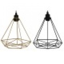 Полилей Home ESPRIT Черен Златен Метал 50 W 28 x 27 x 34 cm (2 броя) - Настолни лампи