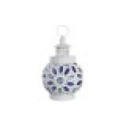 Настолна лампа DKD Home Decor Метал Бял Многоцветен 220 V 50 W 19 x 19 x 33 cm - Осветителни тела