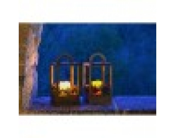 Latern Home ESPRIT Бял Кафяв Червен Дървен 16 x 16 x 26 cm (2 броя) Latern Home ESPRIT Бял Кафяв Червен Дървен 16 x 16 x 26 cm (2 броя)