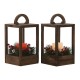 Latern Home ESPRIT Бял Кафяв Червен Дървен 16 x 16 x 26 cm (2 броя) Latern Home ESPRIT Бял Кафяв Червен Дървен 16 x 16 x 26 cm (2 броя)