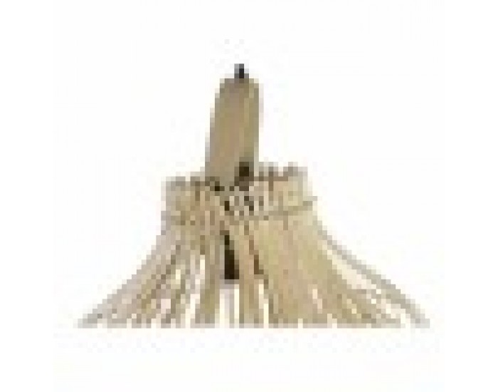 Полилей DKD Home Decor Кафяв Многоцветен Метал плетена ракита 50 W Град 220 V 30 x 30 x 29 cm