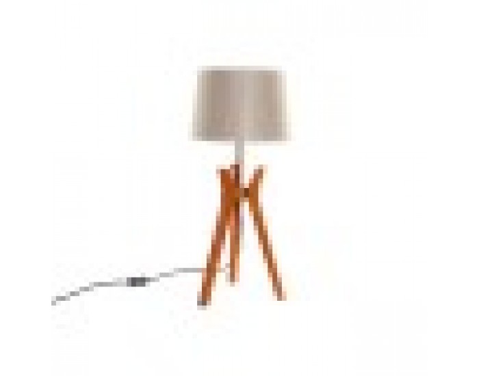 Настолна лампа DKD Home Decor Кафяв Бежов полиестер Дървен 220 V 50 W