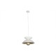 Полилей Home ESPRIT Бял Златен Метал 50 W 36 x 36 x 22 cm Полилей Home ESPRIT Бял Златен Метал 50 W 36 x 36 x 22 cm