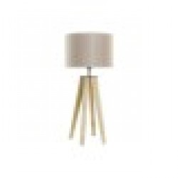 Настолна лампа DKD Home Decor Бежов Дървен Кафяв 220 V 50 W 30 x 30 x 69 cm - Настолни лампи