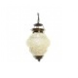 Полилей DKD Home Decor Кристал Метал Бял 25 W (23 x 23 x 33 cm) - Осветителни тела