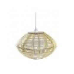 Полилей DKD Home Decor Естествен Златен Кафяв Бамбук 50 W (42 x 42 x 26 cm) - Осветителни тела