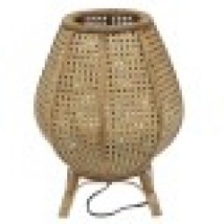 Настолна лампа DKD Home Decor Кафяв Pатан 50 W (29 x 29 x 40 cm) - Настолни лампи