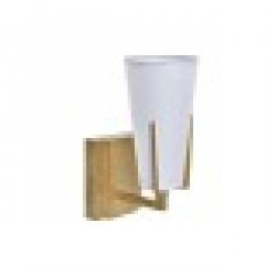 Стенна лампа DKD Home Decor 25W Златен Метал полиестер Бял 220 V (12 x 14 x 25 cm) - Осветителни тела