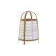 Настолна лампа DKD Home Decor лен Бял Бамбук 220 V 40 W (32 x 32 x 45.5 cm)