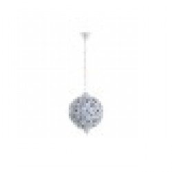 Полилей DKD Home Decor 28 x 28 x 44 cm Метал Бял Многоцветен 50 W - Осветителни тела
