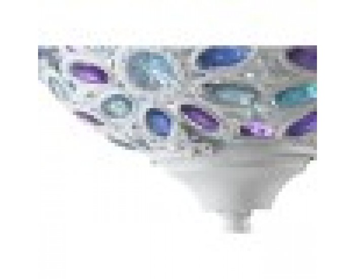 Полилей DKD Home Decor 28 x 28 x 44 cm Метал Бял Многоцветен 50 W