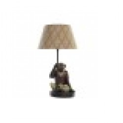 Настолна лампа DKD Home Decor Кафяв Многоцветен Колониален 220 V 50 W Маймуна (27 x 25 x 44,5 cm) - Настолни лампи