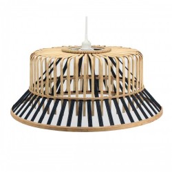 Полилей DKD Home Decor Черен Кафяв Бамбук 50 W (60 x 60 x 25 cm) - Осветителни тела