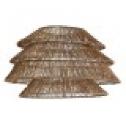 Купол на Лампа DKD Home Decor Естествен 50 x 50 x 30 cm Юта - Осветителни тела