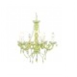 Полилей DKD Home Decor Метал Зелен Акрилен 25 W (51 x 51 x 100 cm) - Осветителни тела
