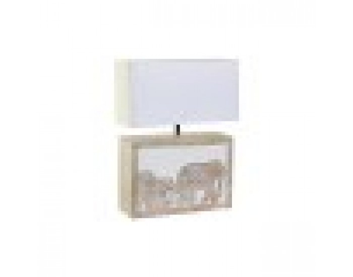Настолна лампа DKD Home Decor Кафяв Бял 220 V 50 W Индианец (33 x 12 x 41 cm)