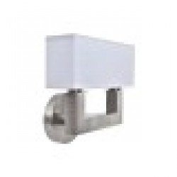 Стенна лампа DKD Home Decor Сребрист Метал полиестер Бял 220 V 40 W (25 x 14 x 24 cm) - Декорации