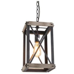 Полилей DKD Home Decor Кафяв Черен Метал Бор (23 x 23 x 41 cm) - Осветителни тела