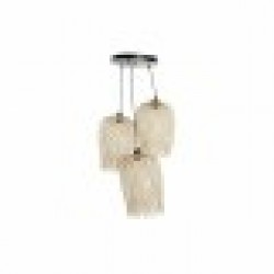 Полилей DKD Home Decor Черен Светло кафяв Метал Бамбук 50 W Тропически 220 V 30 x 30 x 94 cm - Осветителни тела