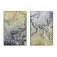 Картина DKD Home Decor Лакиран полистирен Пластно Абстрактен (2 pcs) (60 x 3 x 90 cm)