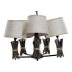 Полилей DKD Home Decor полиестер Метал (55 x 55 x 100 cm) - Осветителни тела