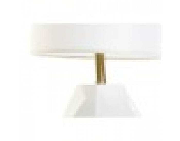 Настолна лампа DKD Home Decor Бял полиестер Метал Керамика 220 V Златен 50 W