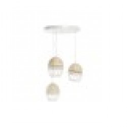 Полилей DKD Home Decor Бял Светло кафяв 220 V 50 W (38 x 38 x 75 cm) - Осветителни тела