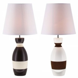 Настолна лампа DKD Home Decor полиестер Керамика Въже (2 pcs) (30 x 30 x 61 cm) - Осветителни тела
