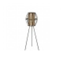 Лампион DKD Home Decor Кафяв Черен Метал Бамбук 50 W 220 V 38 x 38 x 119 cm - Осветителни тела