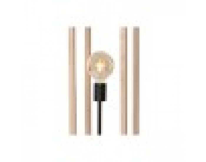 Лампион Home ESPRIT Кафяв Черен Естествен Дървен Желязо Бор 220 V 19 x 19 x 123 cm