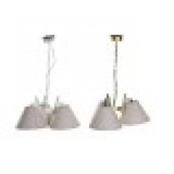 Полилей DKD Home Decor 50 x 46 x 30 cm Златен Метал Бял 50 W (2 броя) - Осветителни тела
