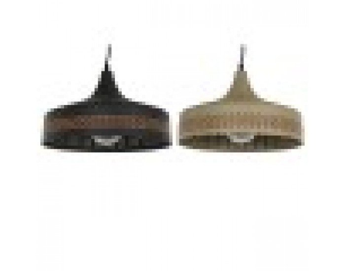 Полилей DKD Home Decor Кафяв Черен Сметана Метал 50 W 35 x 35 x 20 cm (2 броя)