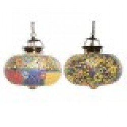 Полилей DKD Home Decor 32 x 32 x 26 cm Кристал Многоцветен 25 W (2 броя) - Осветителни тела