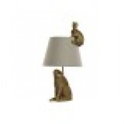 Настолна лампа Home ESPRIT Бежов Златен Смола 50 W 220 V 30 x 30 x 58 cm - Настолни лампи