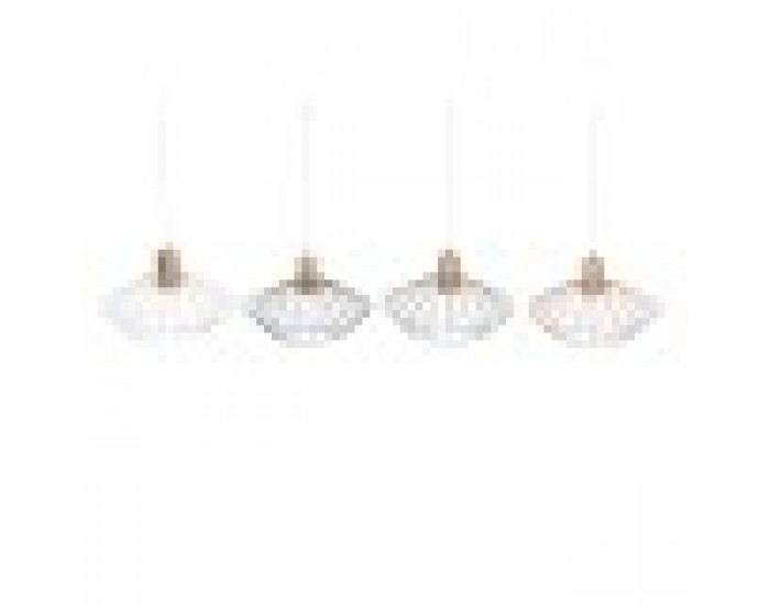 Полилей DKD Home Decor Сребрист Черен Сив Розов Метал Бял 50 W 60 W Бор (34 x 34 x 21 cm) (4 броя)