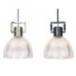 Полилей DKD Home Decor Кристал Сребрист Черен Метал Сребро (25.4 x 25.4 x 35.5 cm) (2 броя) - Осветителни тела