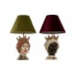 Настолна лампа Home ESPRIT Многоцветен Смола 26 x 26 x 43 cm (2 броя) - Настолни лампи
