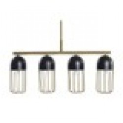 Полилей DKD Home Decor Черен Златен 220 V 50 W (60 x 11 x 26 cm) - Осветителни тела