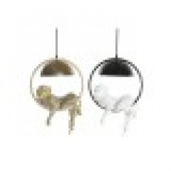 Полилей DKD Home Decor Златен Бял 220 V 50 W (29,5 x 20 x 44,5 cm) (2 броя) - Осветителни тела