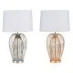 Настолна лампа DKD Home Decor Метал полиестер 50 W (35 x 35 x 63 cm) (2 броя) - Осветителни тела