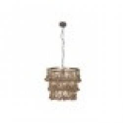Полилей Home ESPRIT Кафяв Естествен Дървен Метал 50 W 53 x 53 x 123 cm - Настолни лампи