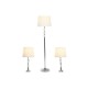 Лампион Home ESPRIT Бял Сребрист 50 W 220 V 35 x 35 x 150 cm (3 Части) Лампион Home ESPRIT Бял Сребрист 50 W 220 V 35 x 35 x 150 cm (3 Части)